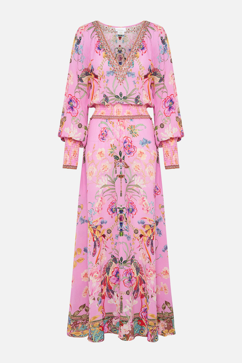 DRESS WITH SHIRRED WAIST AND CUFF LOOK AT ME