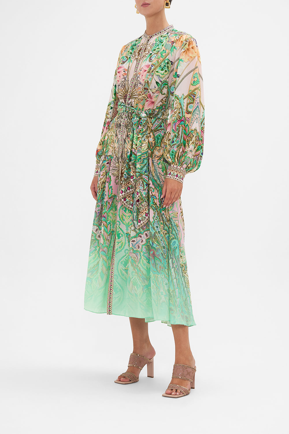 BUTTON THROUGH DRESS WITH YOKE LOST CITY