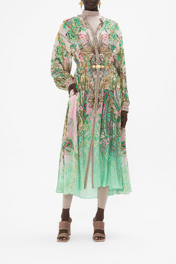 BUTTON THROUGH DRESS WITH YOKE SUNLIGHT SYMPHONY