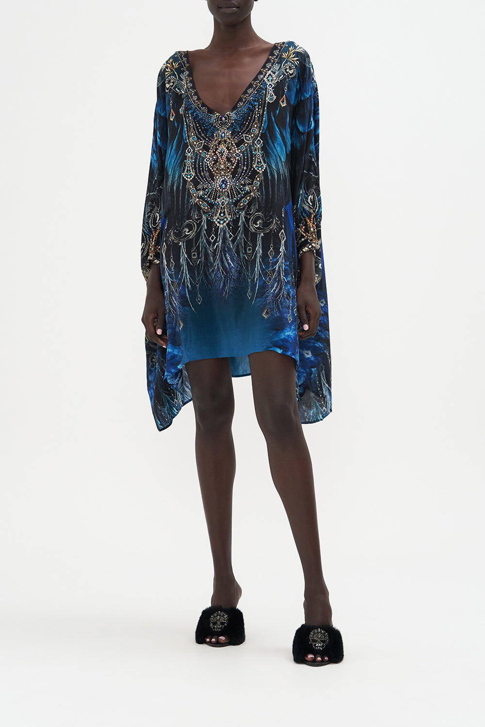 Short Kaftan With Cuff Ground Control print by CAMILLA