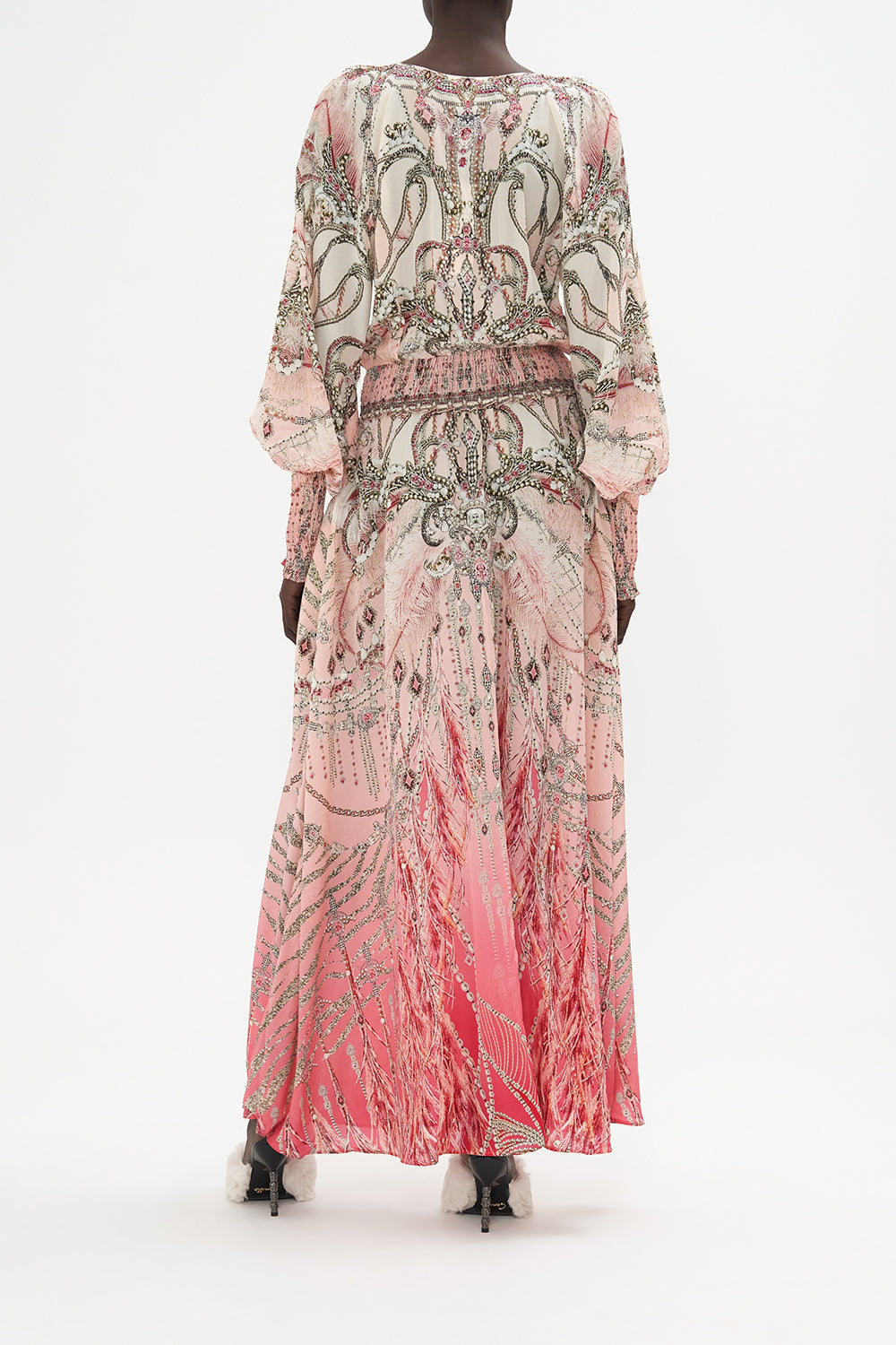 DRESS WITH SHIRRED WAIST AND CUFF STARSHIP SISTAS