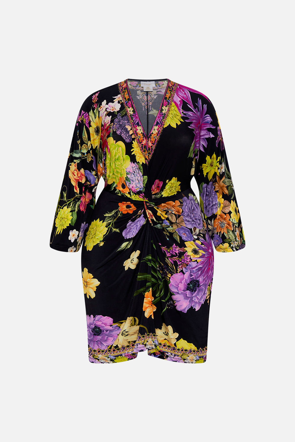 CAMILLA plus size floral dress in Peace Be With You  print
