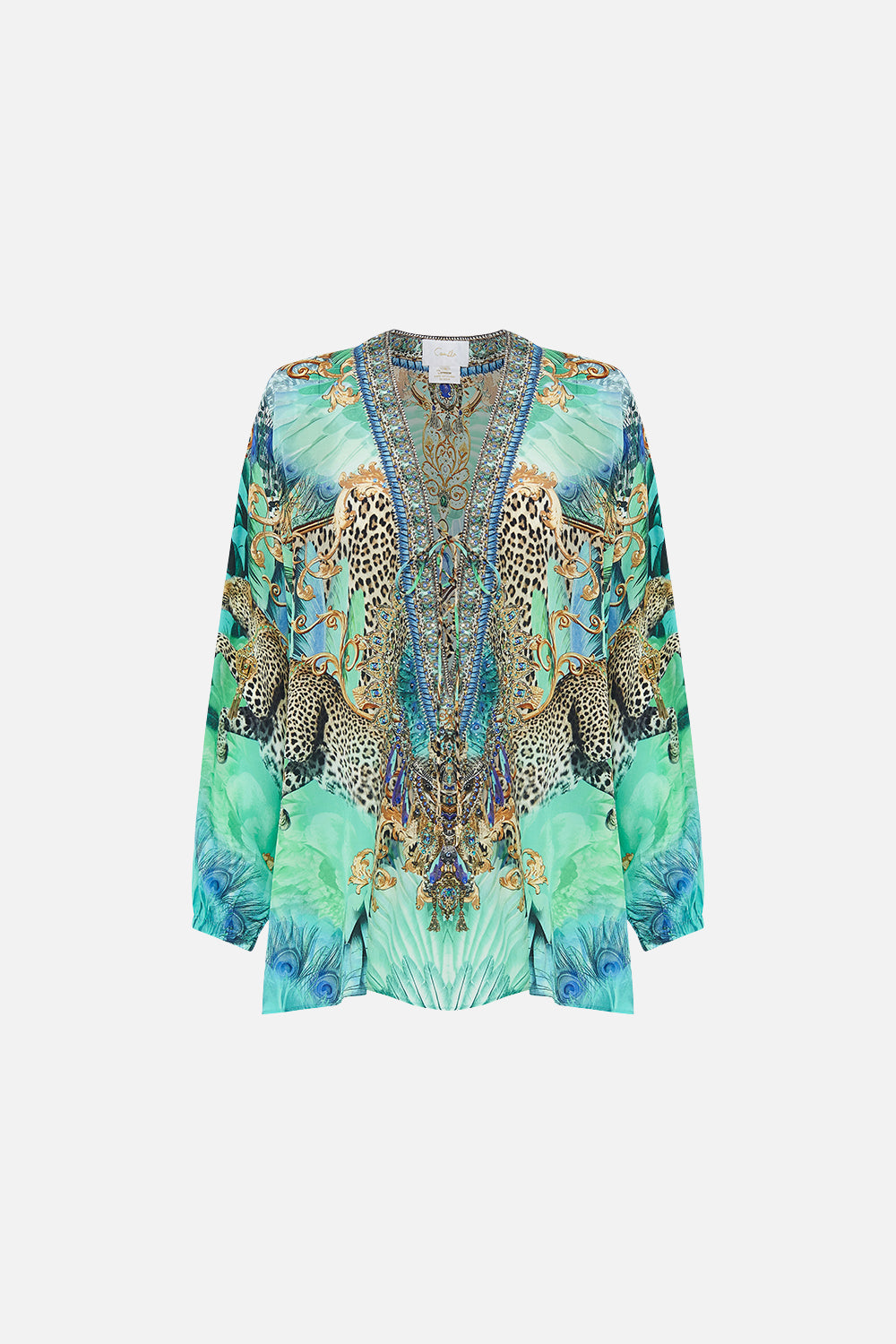 LACE UP BLOUSE LAY OF THE LAND