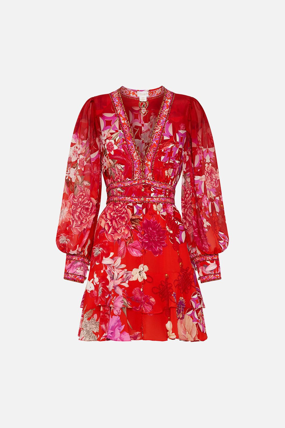 BUTTON FRONT FRILL DRESS SECRET GARDEN