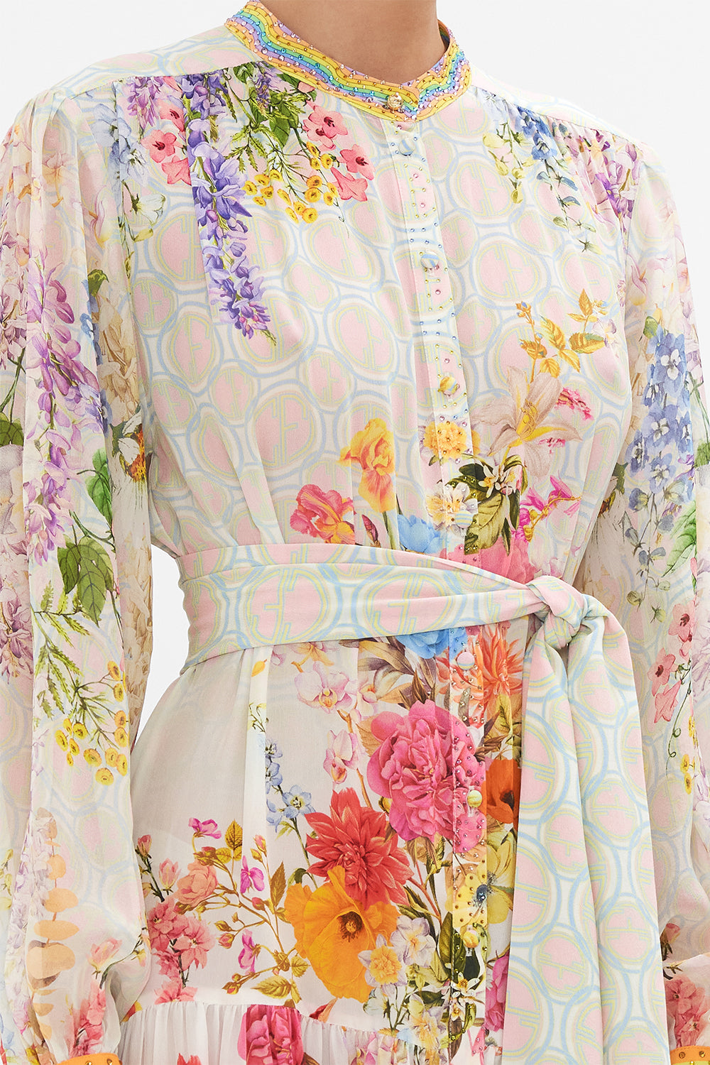 BUTTON THROUGH DRESS WITH YOKE SUNLIGHT SYMPHONY