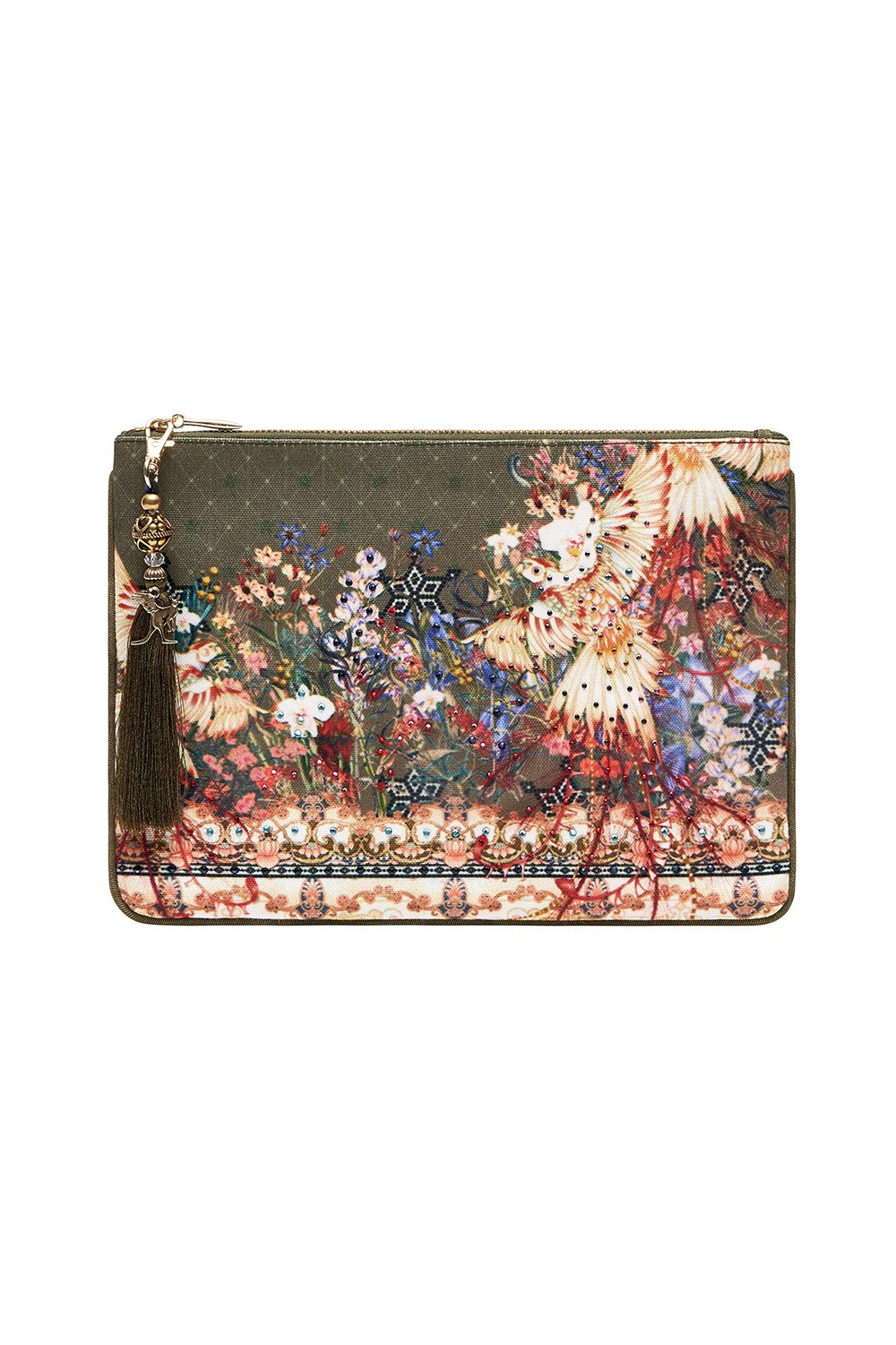 SMALL CANVAS CLUTCH WATCHFUL WINGS