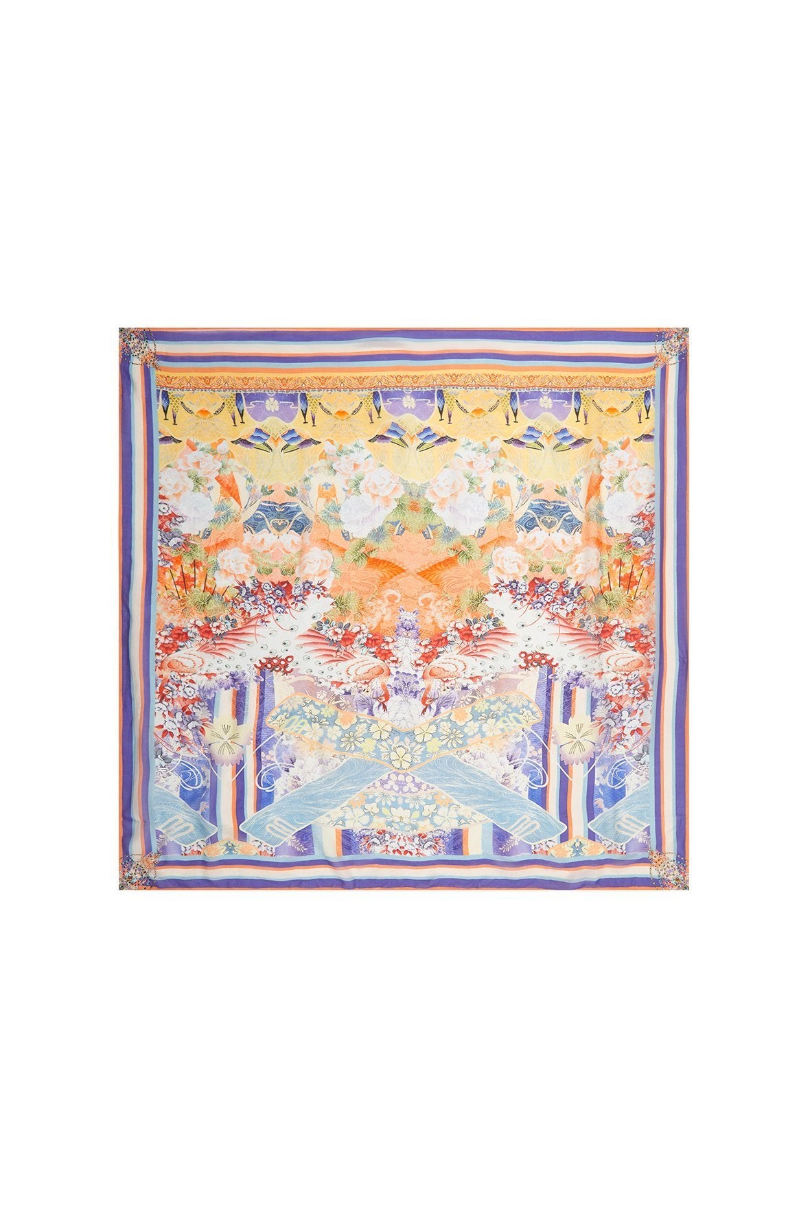 LARGE SQUARE SCARF GIRL IN THE KIMONO