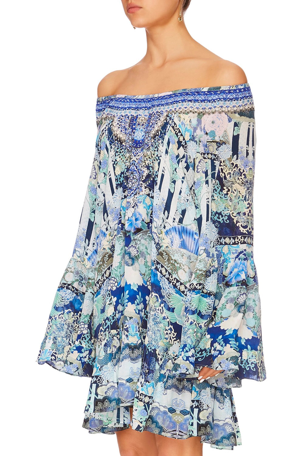 A-LINE FRILL DRESS CLOUD DANCER