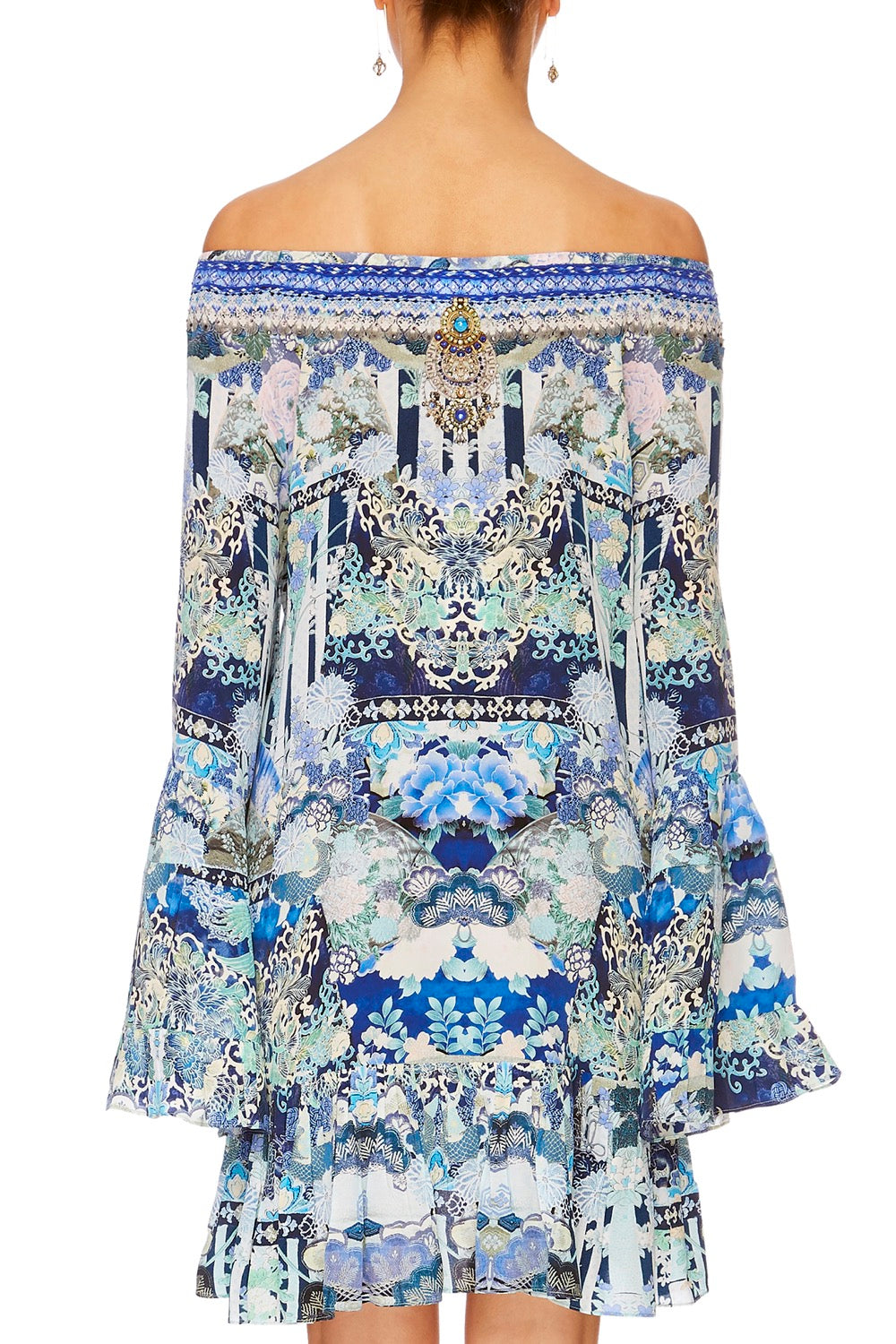 A-LINE FRILL DRESS CLOUD DANCER