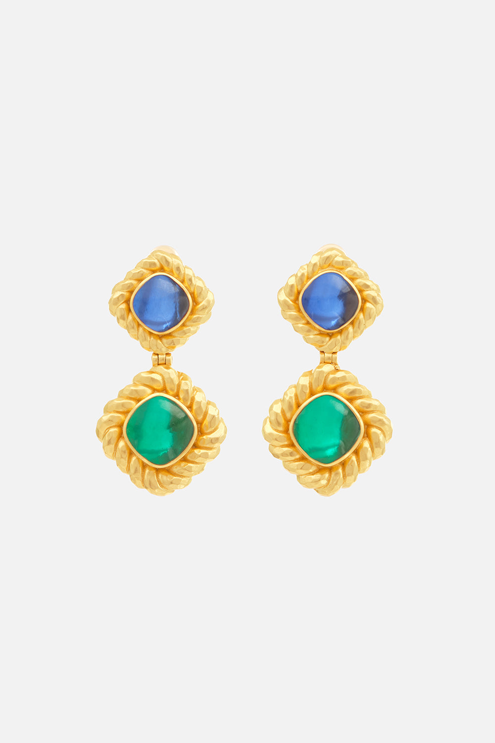 CARLOTTA EMERALD & SAPPHIRE EARRINGS MULTI