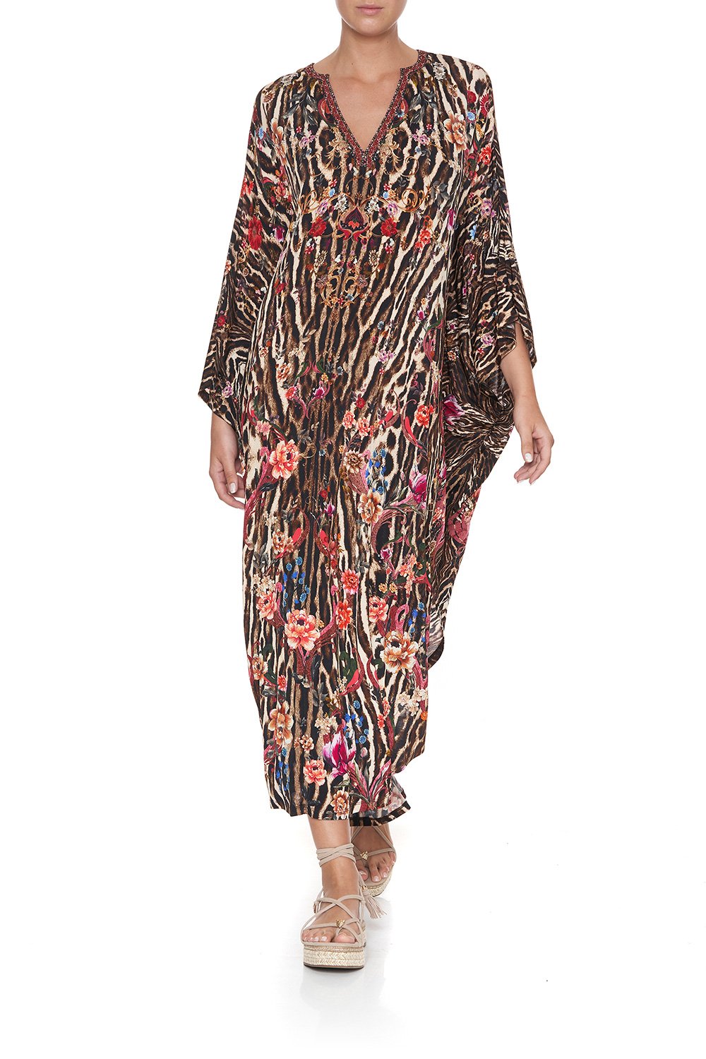 JERSEY LONG KAFTAN WITH ROUNDED HEM LIV A LITTLE