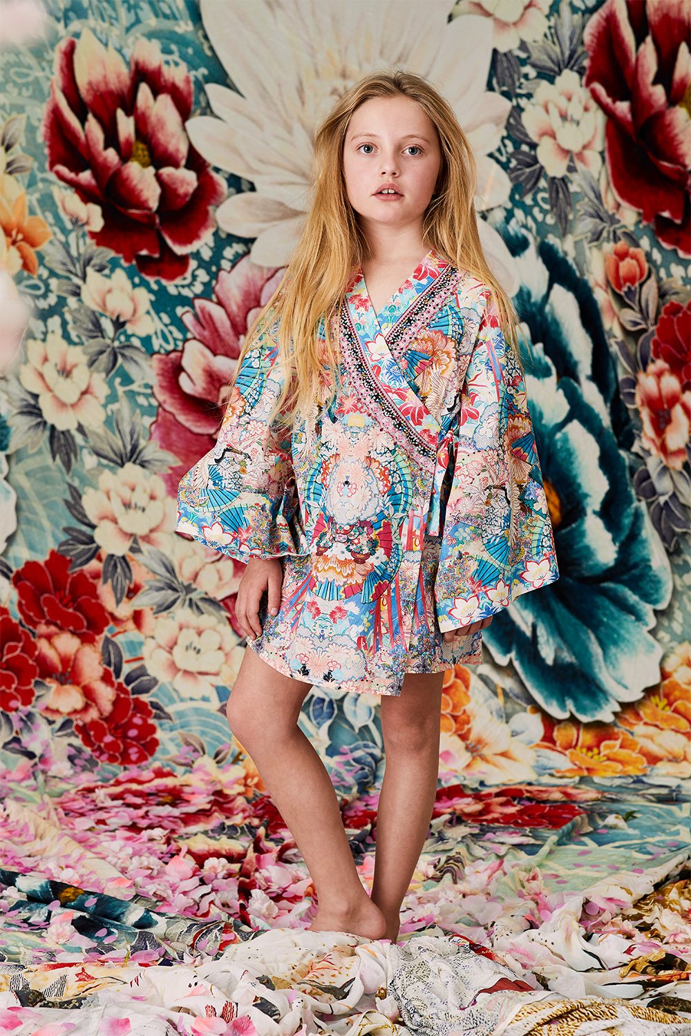 KIDS' KIMONO WRAP DRESS MISO IN LOVE