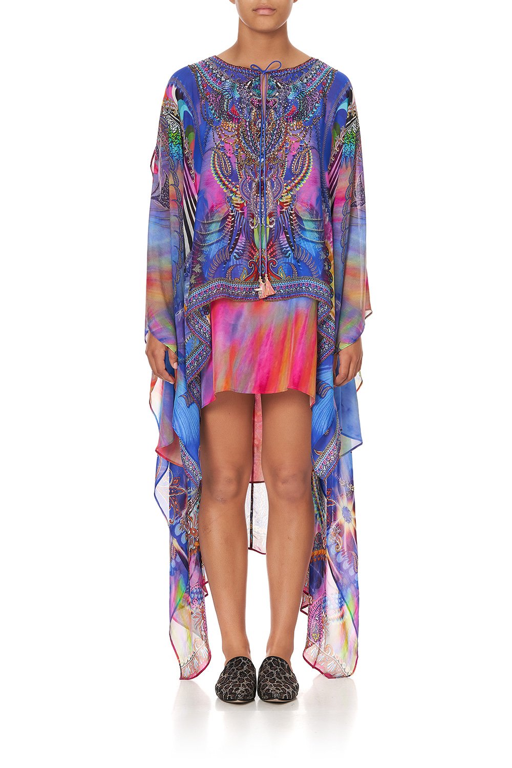 LONG SHEER OVERLAY DRESS PSYCHEDELICA