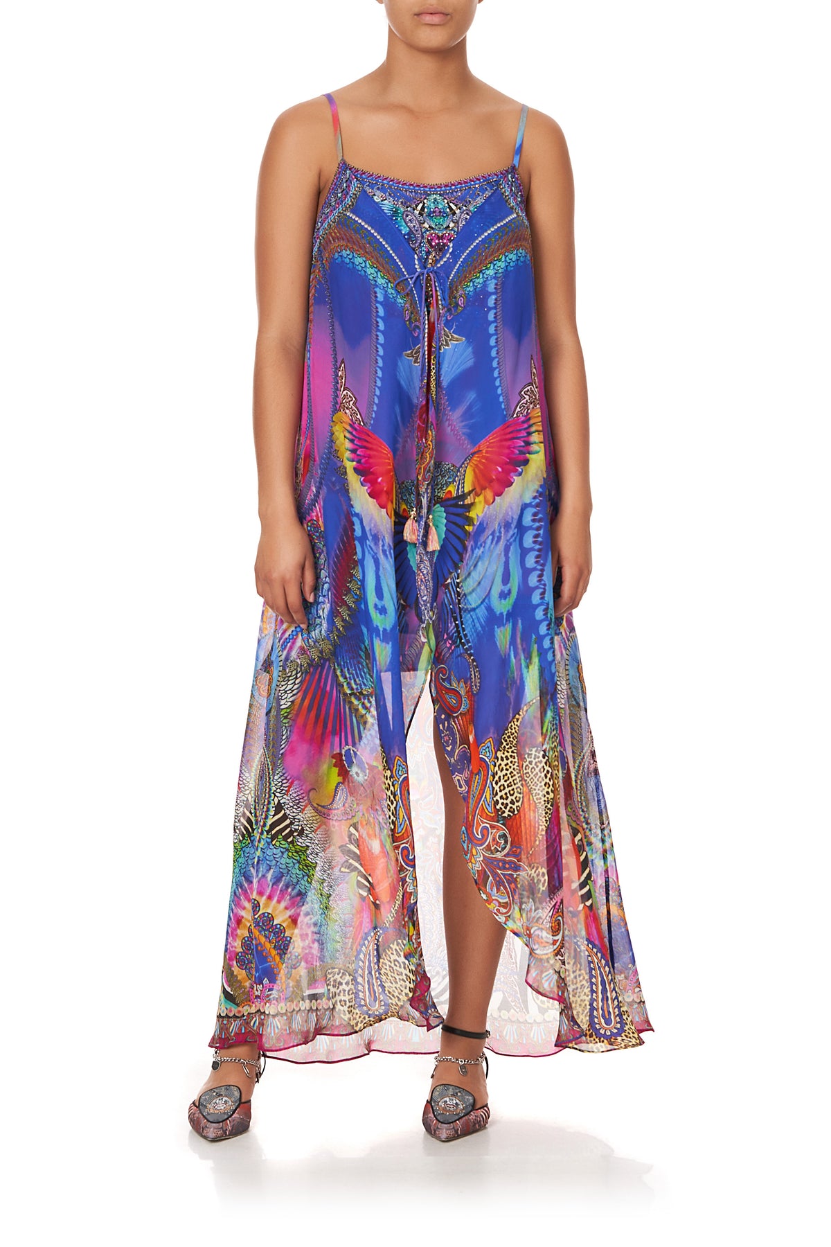 MINI DRESS WITH LONG OVERLAY PSYCHEDELICA