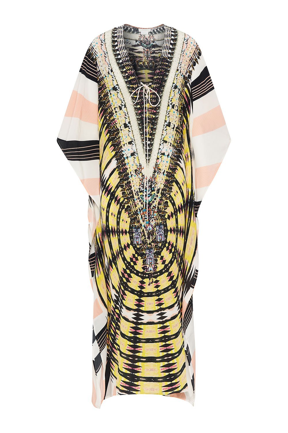 V NECK SPLIT KAFTAN VORTEX