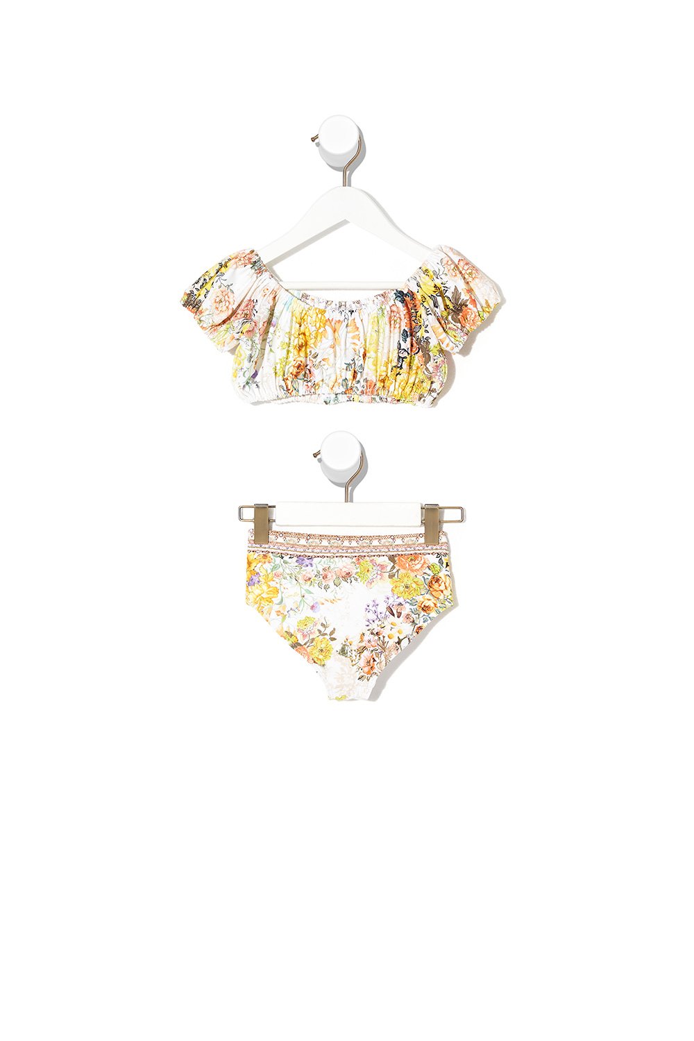 KIDS PUFF SLEEVE BIKINI IN THE HILLS OF TUSCANY
