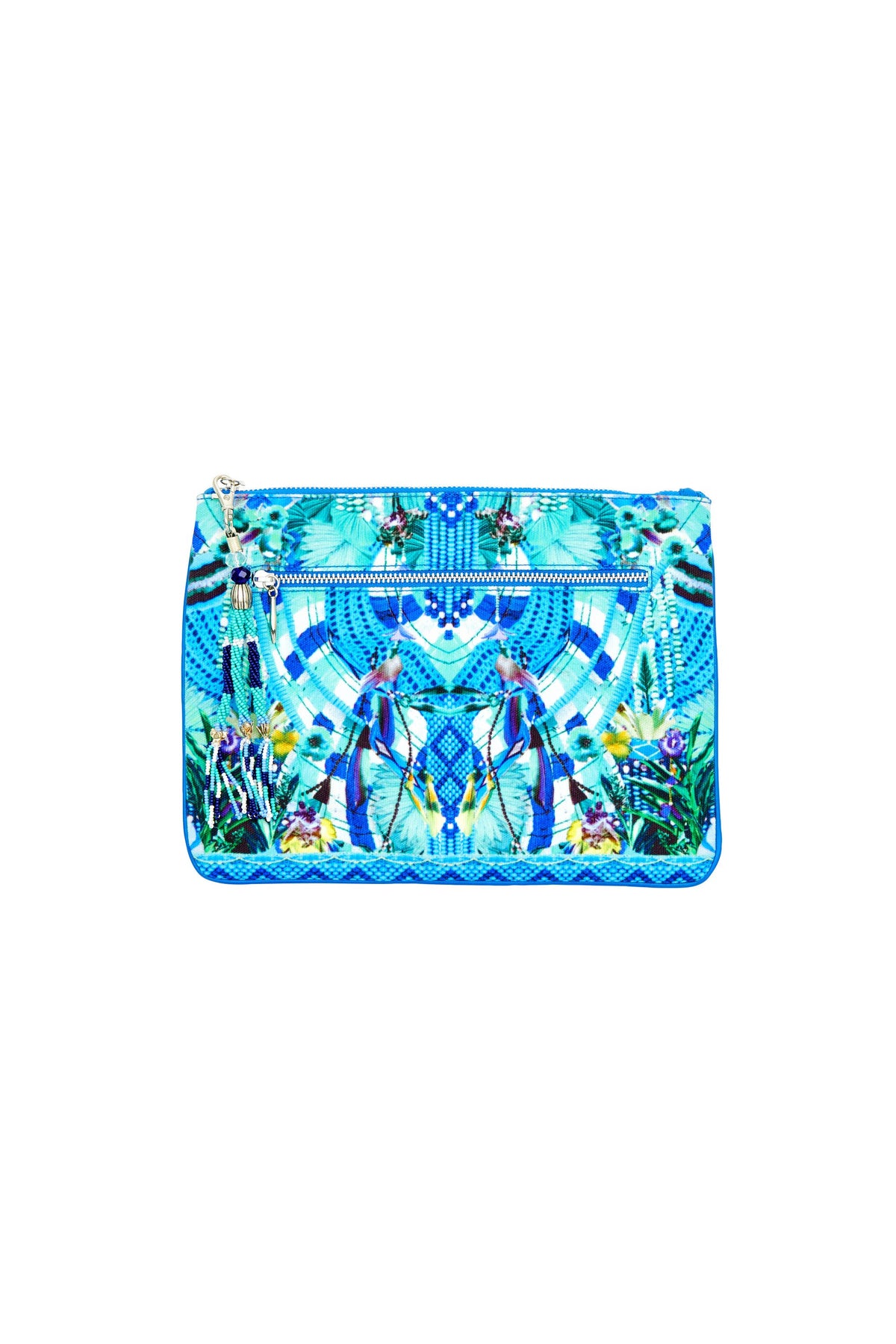 AMAZON AZURE SMALL CANVAS CLUTCH