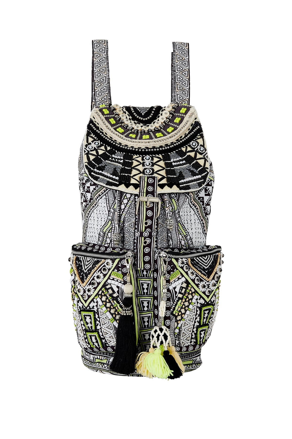 BELIEVE WEAVE EMBELLISHED BACKPACK