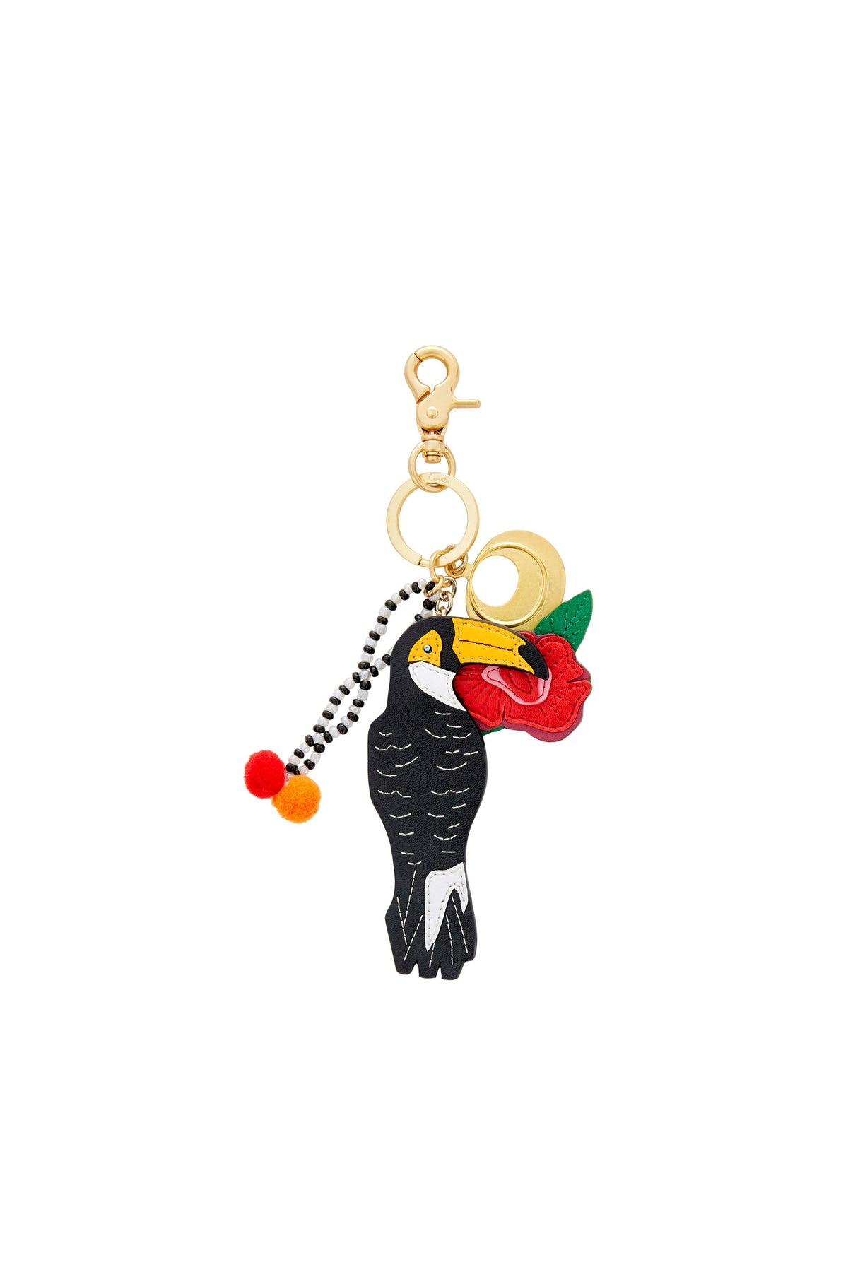 CALL ME CARMEN APPLIQUE LEATHER KEYRING