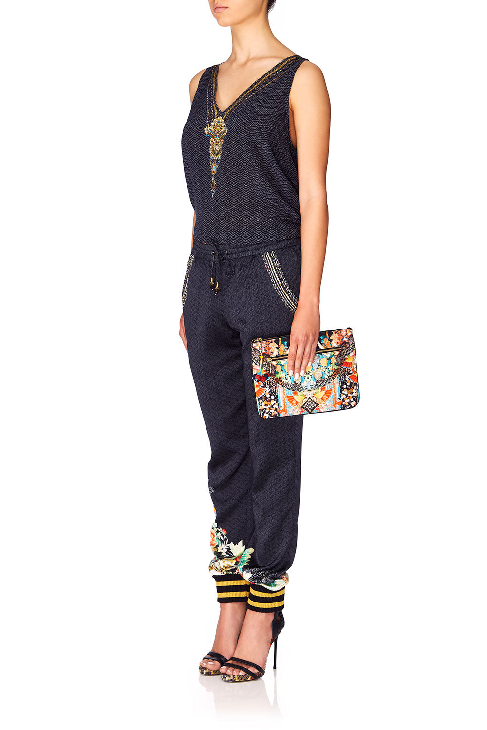 CAMILLA GALAXY GIRL SMALL CANVAS CLUTCH