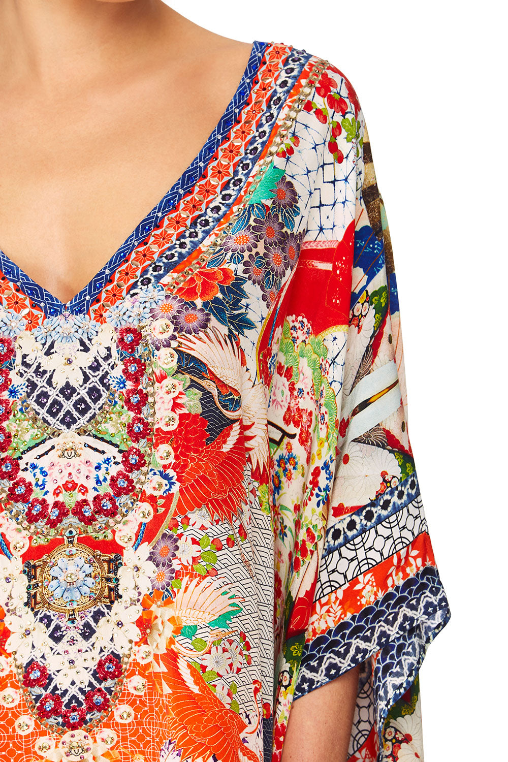 RECTANGULAR V NECK KAFTAN MASKED AT MOONLIGHT