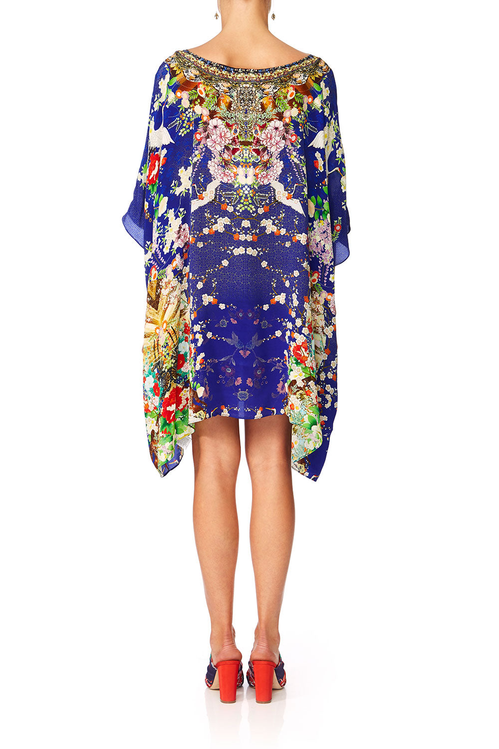CAMILLA MAIKOS MIDNIGHT SHORT ROUND NECK KAFTAN