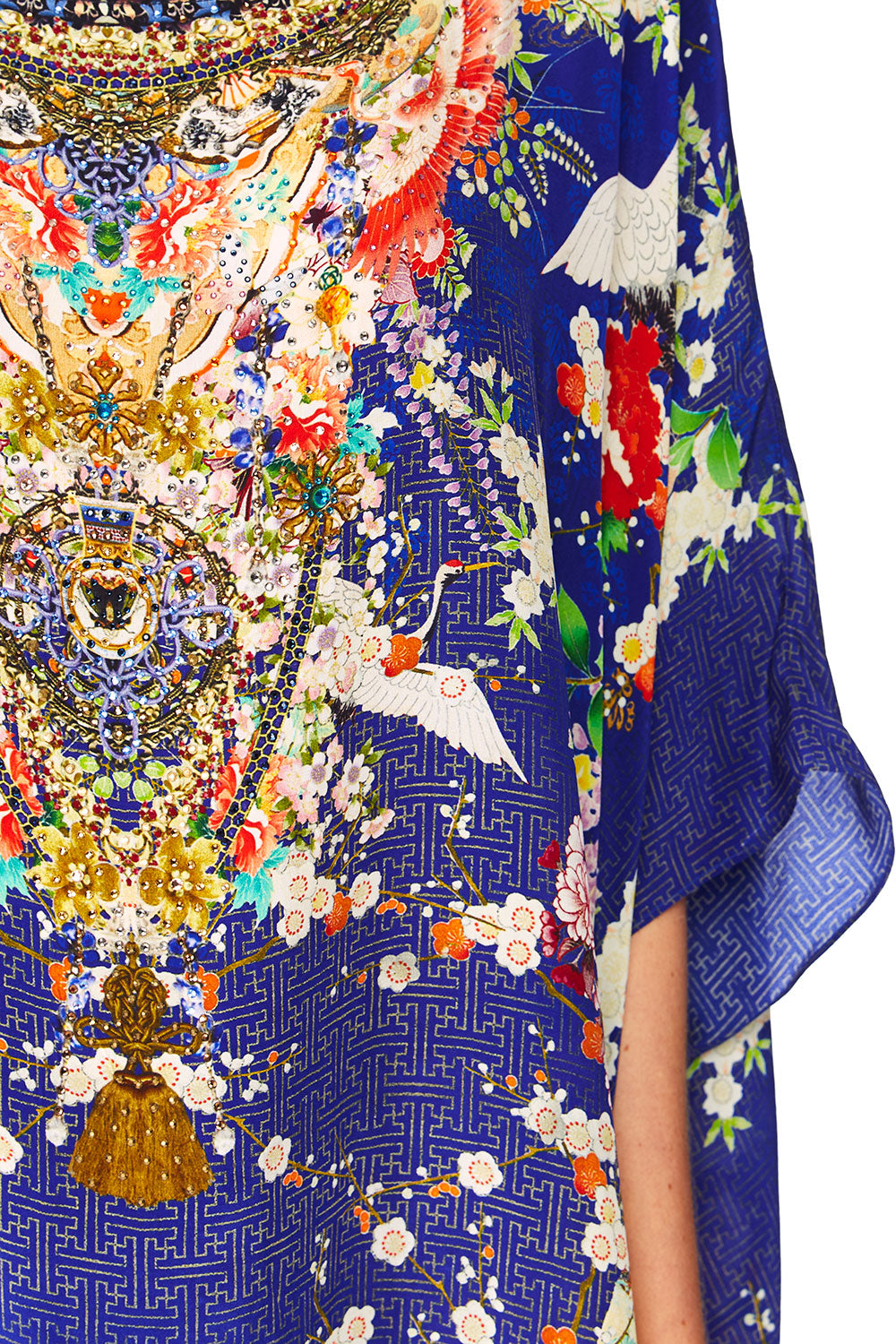 CAMILLA MAIKOS MIDNIGHT SHORT ROUND NECK KAFTAN