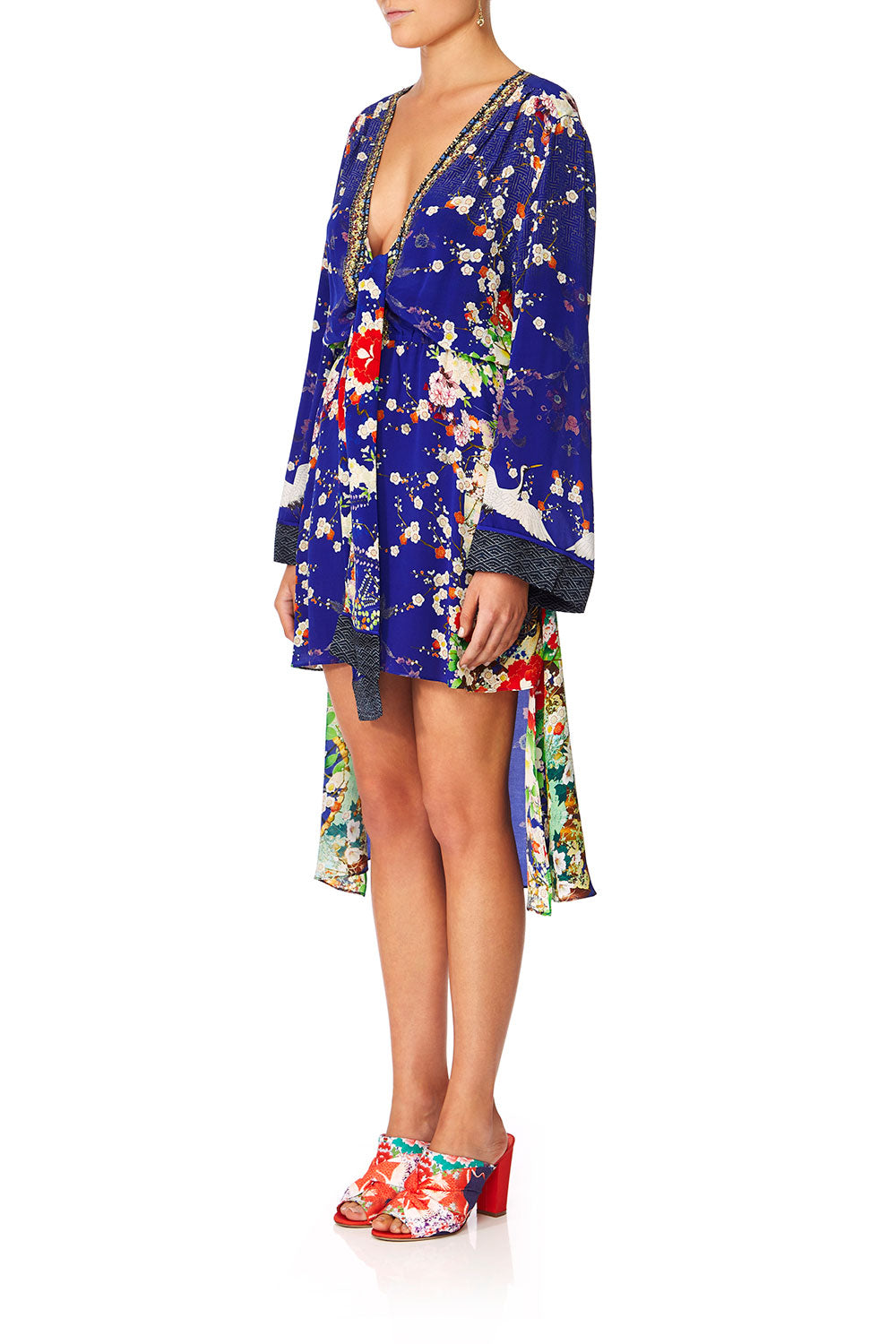 CAMILLA MAIKOS MIDNIGHT TIE DETAIL SHORT DRESS