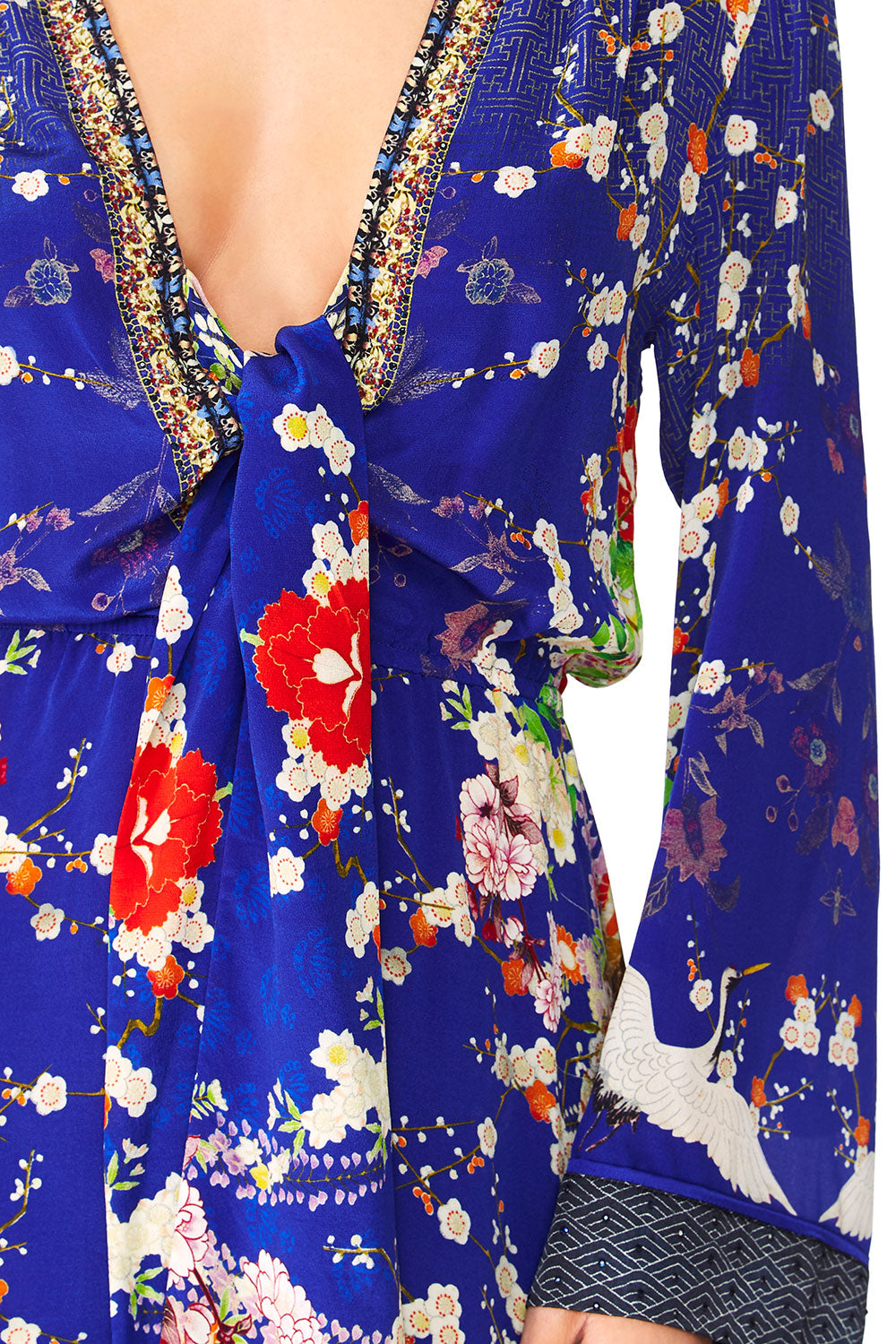 CAMILLA MAIKOS MIDNIGHT TIE DETAIL SHORT DRESS