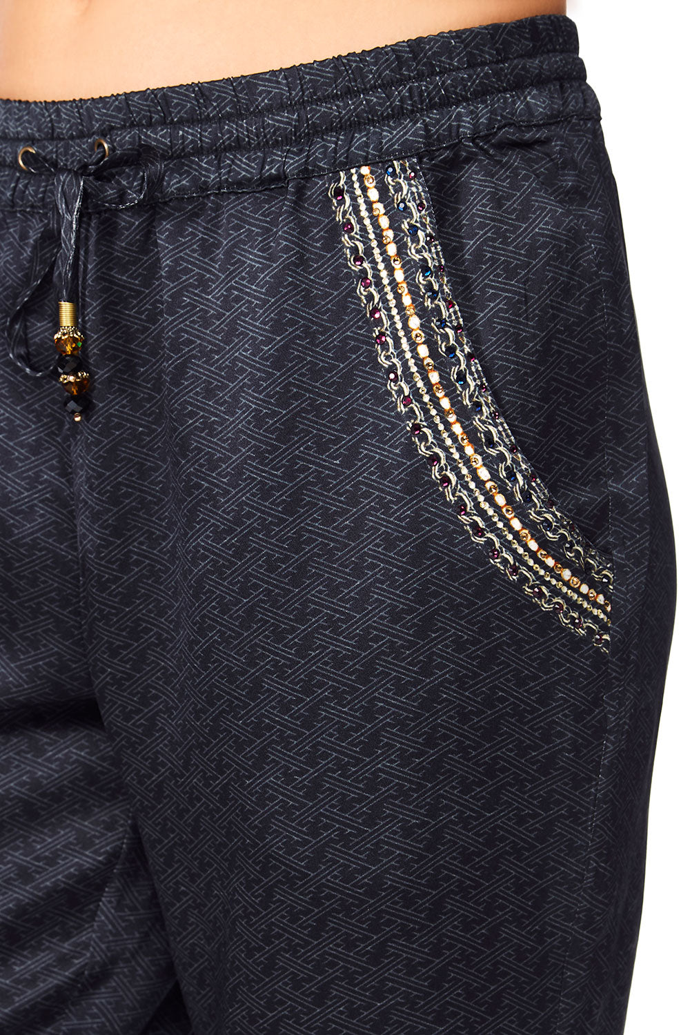 CAMILLA MIDNIGHT MOONCHILD DRAWSTRING PANT W RIBBING