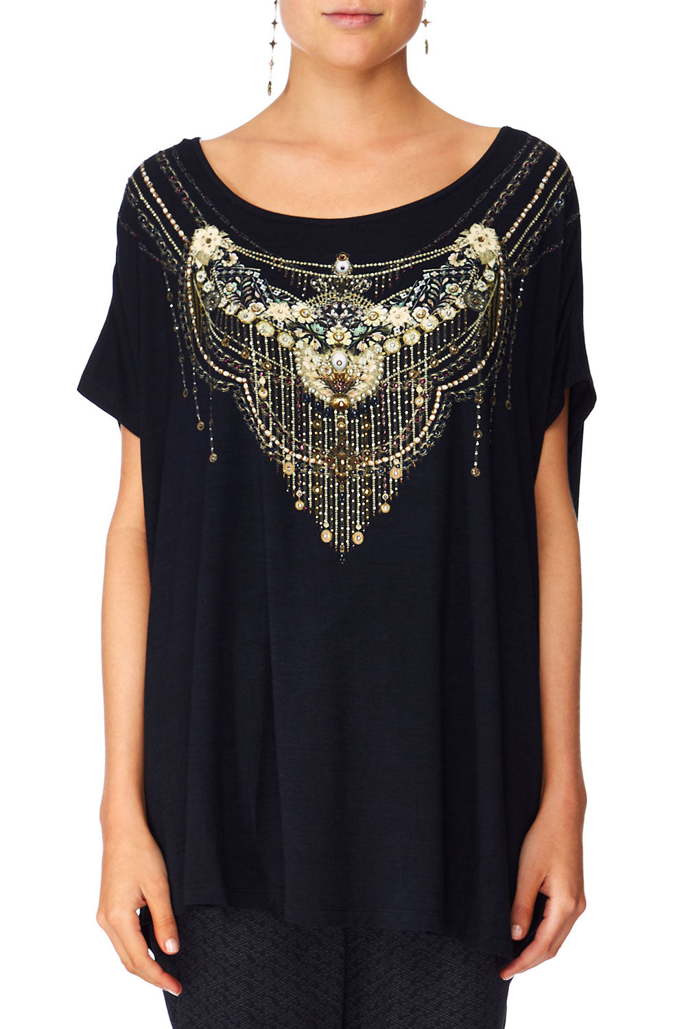 CAMILLA MIDNIGHT MOONCHILD LOOSE FIT TEE