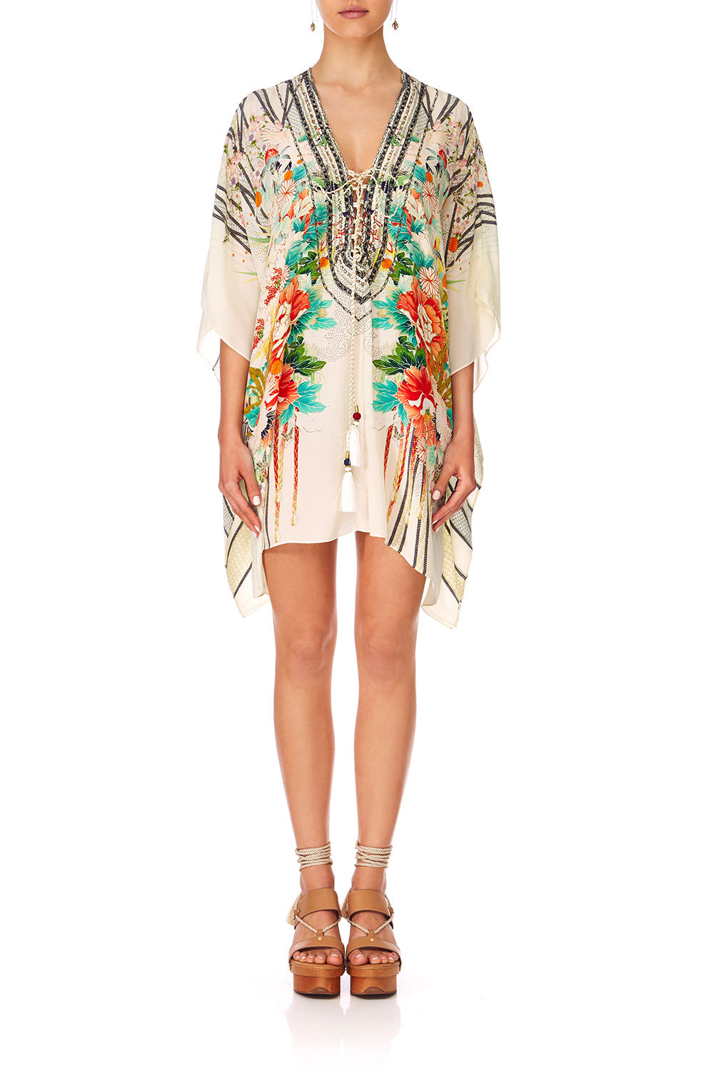 CAMILLA MS MAIKO SHORT LACE UP KAFTAN
