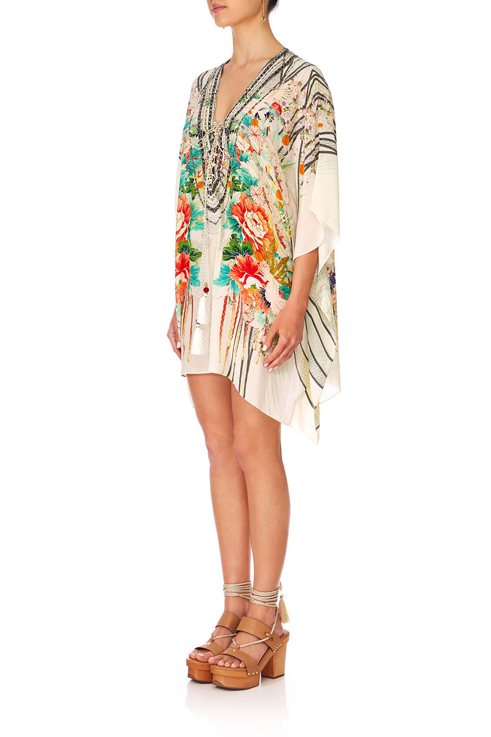 CAMILLA MS MAIKO SHORT LACE UP KAFTAN