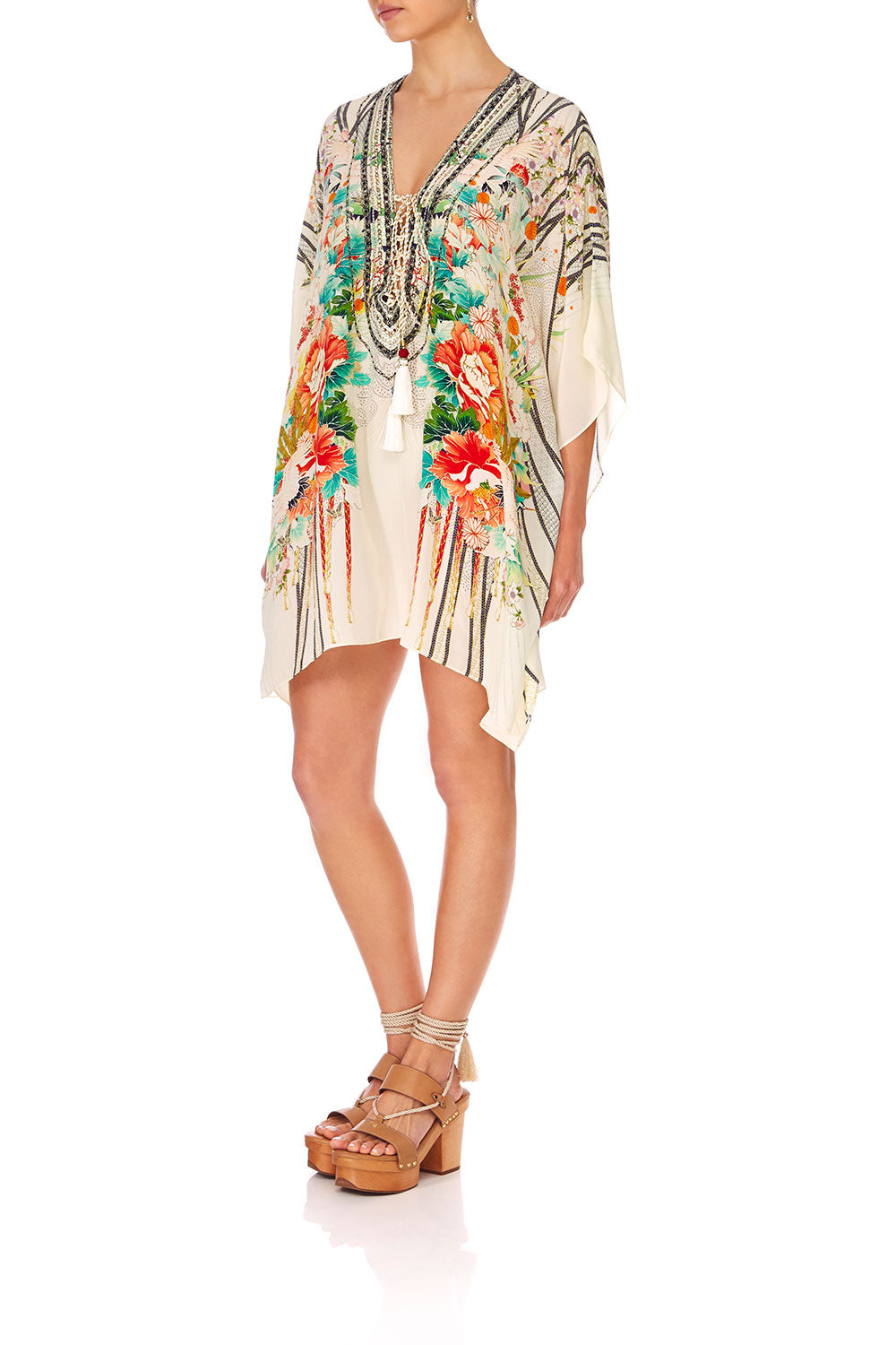 CAMILLA MS MAIKO SHORT LACE UP KAFTAN