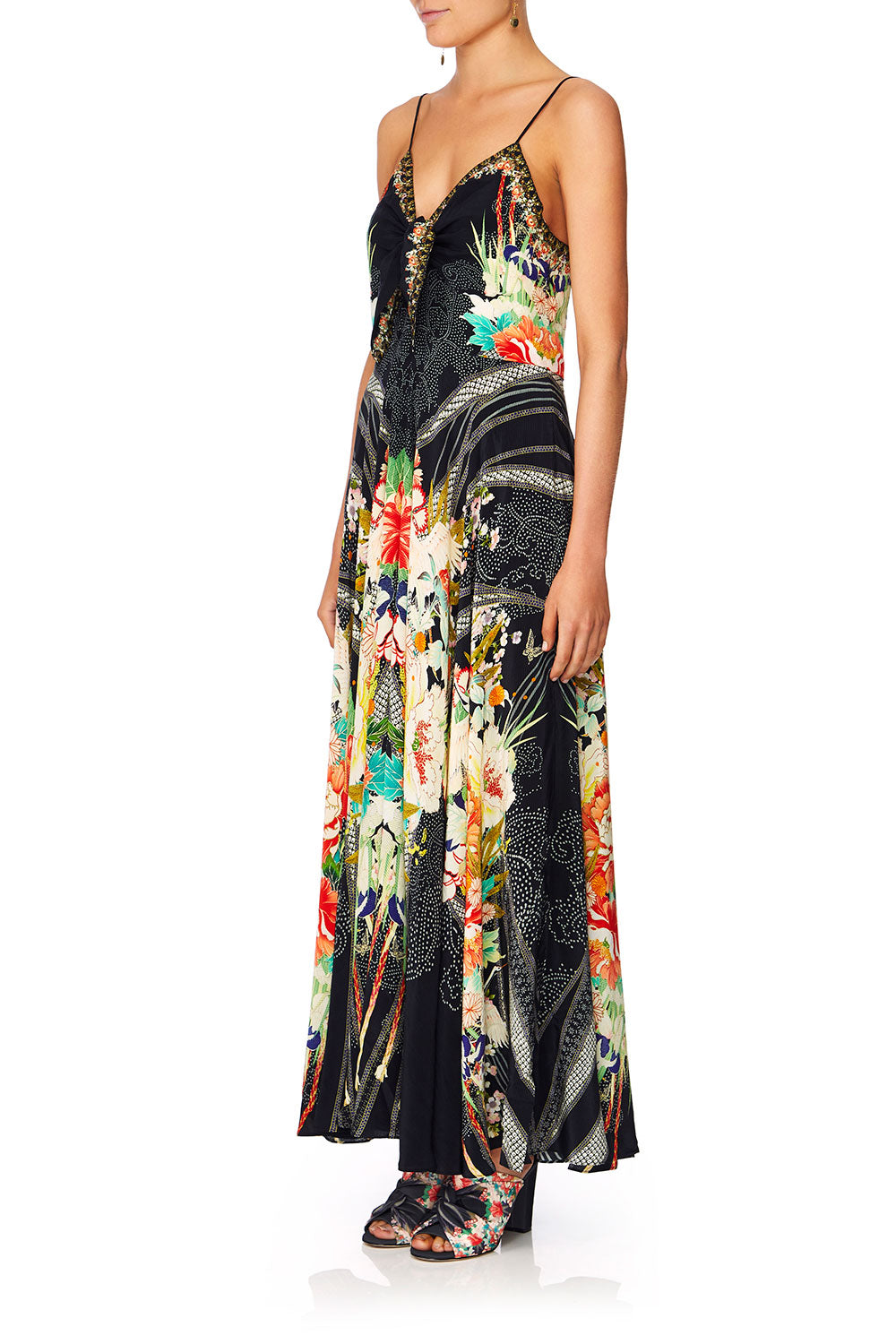 CAMILLA QUEEN OF KINGS LONG DRESS W TIE FRONT