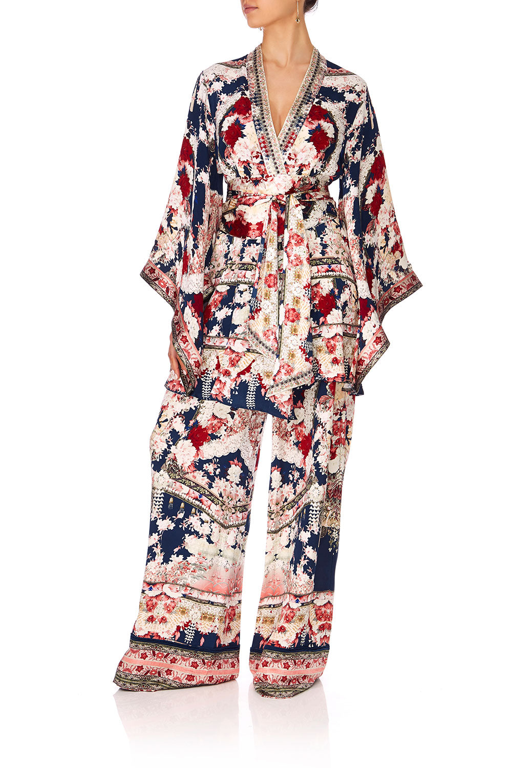 CAMILLA TWIN SHADOW KIMONO WRAP DRESS W OBI