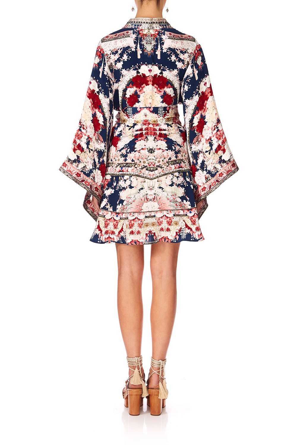 CAMILLA TWIN SHADOW KIMONO WRAP DRESS W OBI