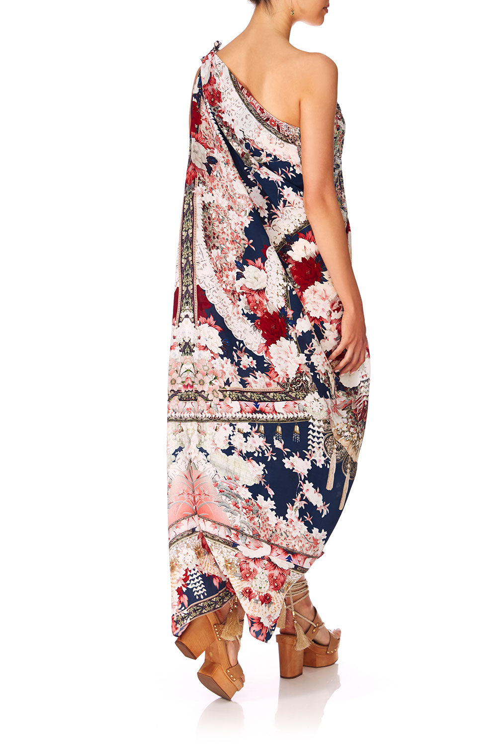 CAMILLA TWIN SHADOW ROUND NECK KAFTAN