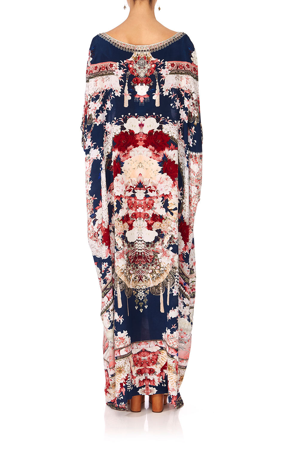 CAMILLA TWIN SHADOW ROUND NECK KAFTAN