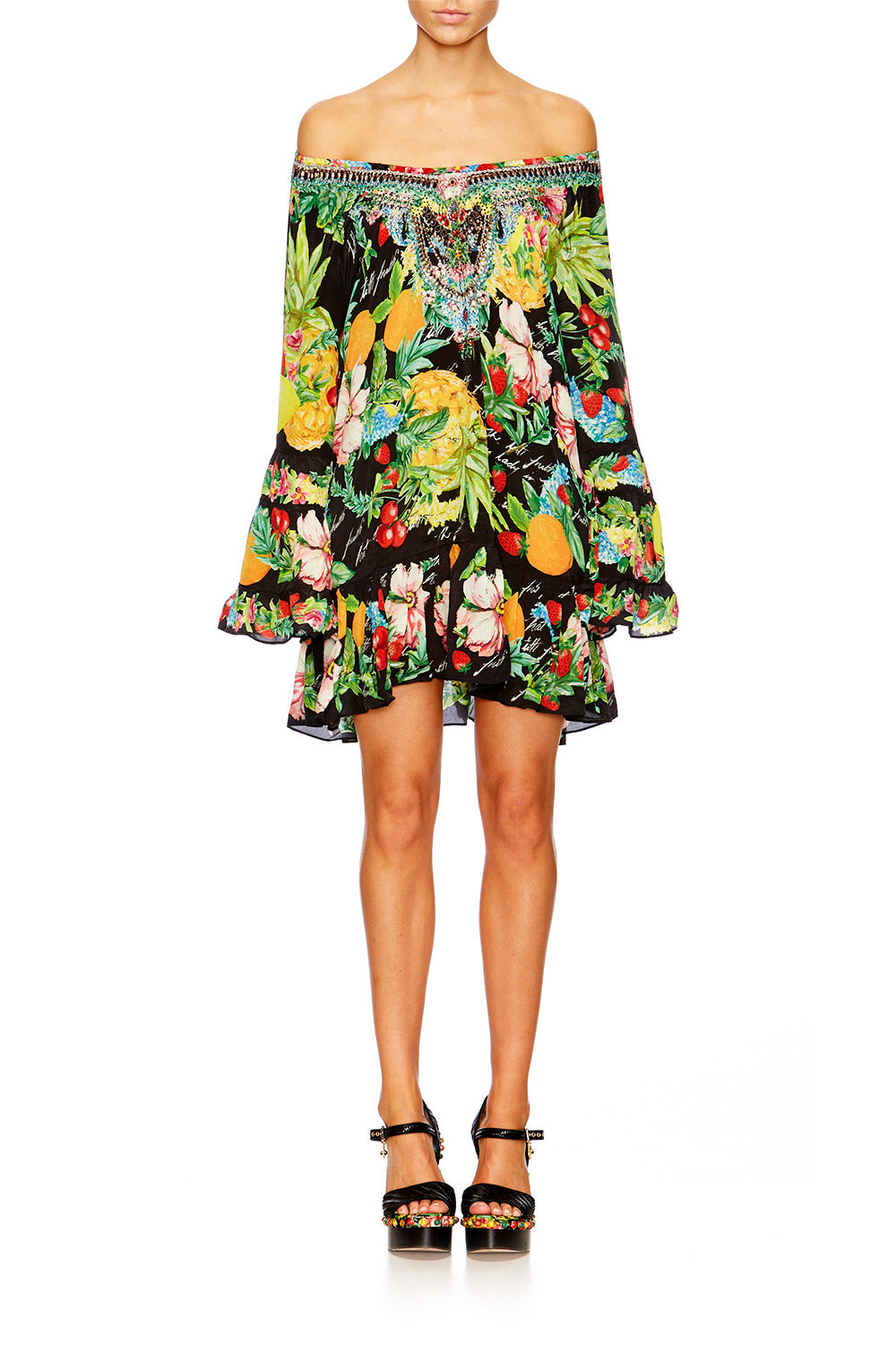 CALL ME CARMEN A LINE FRILL DRESS