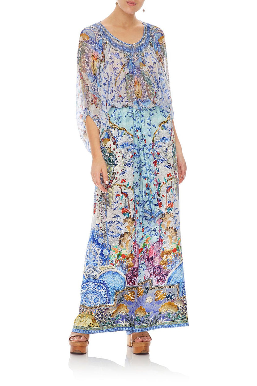 BLOUSE WITH KEYHOLE FRONT GEISHA GATEWAYS