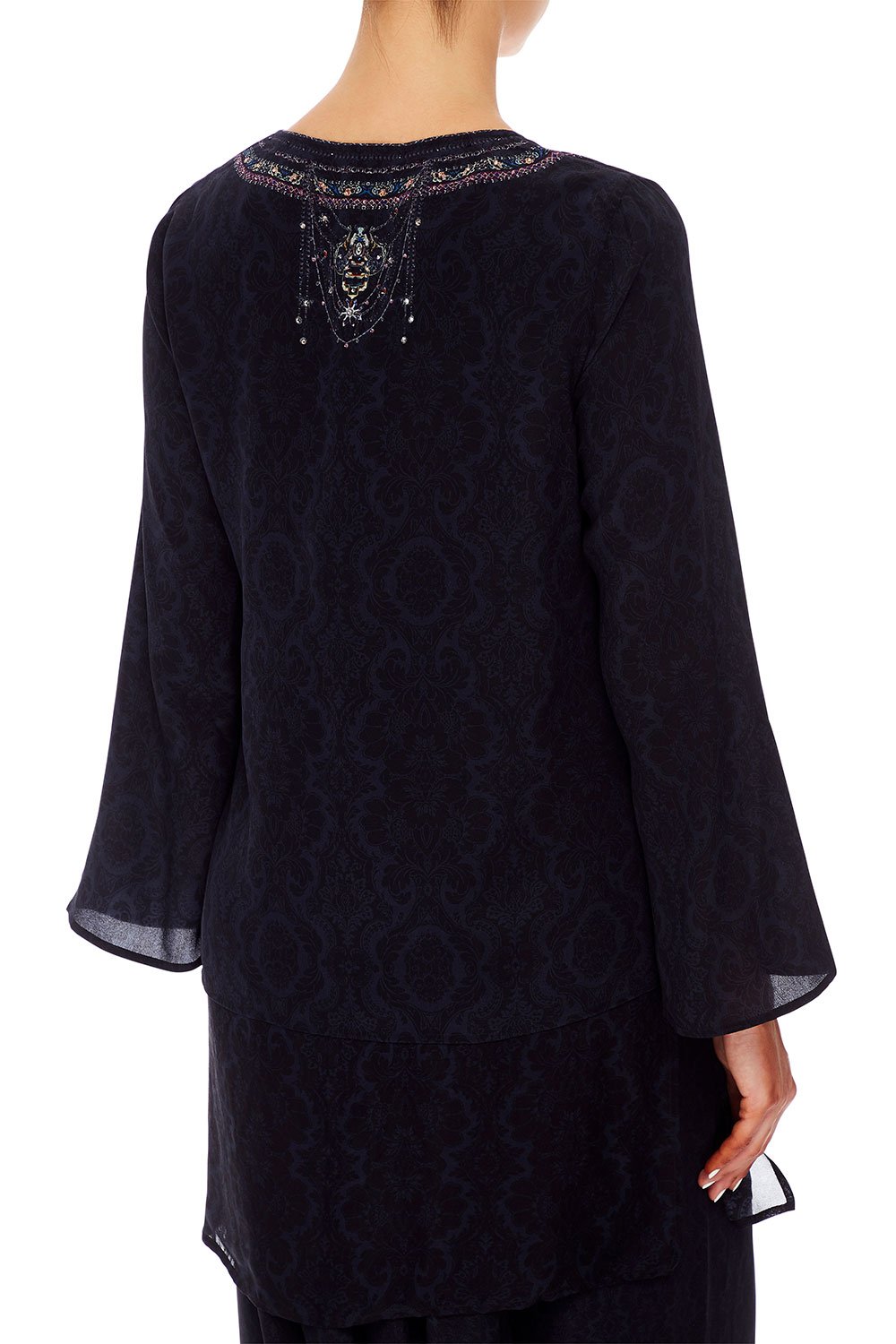 BLOUSE WITH SIDE SPLIT MIDNIGHT MEETING