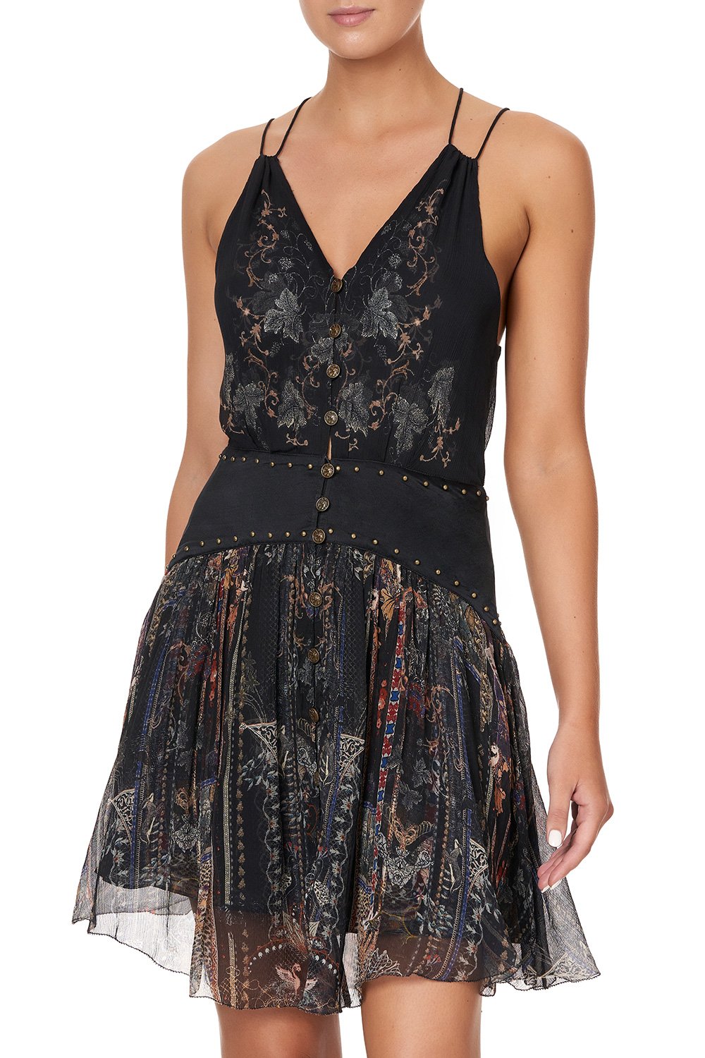 SHORT DRESS WITH SHAPED WAISTBAND SON OF SEVEN QUEENS