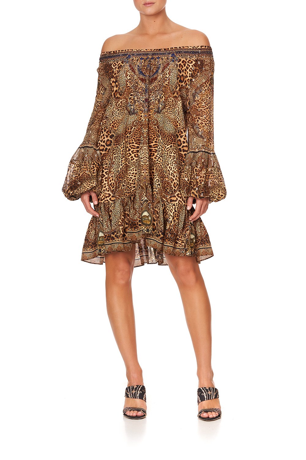 BLOUSON SLEEVE A LINE FRILL DRESS LADY LODGE