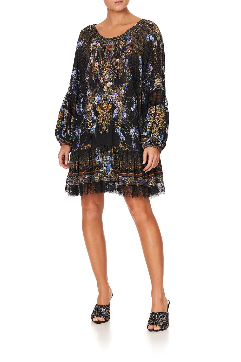 BLOUSON SLEEVE A LINE FRILL DRESS PALACE PLAYHOUSE