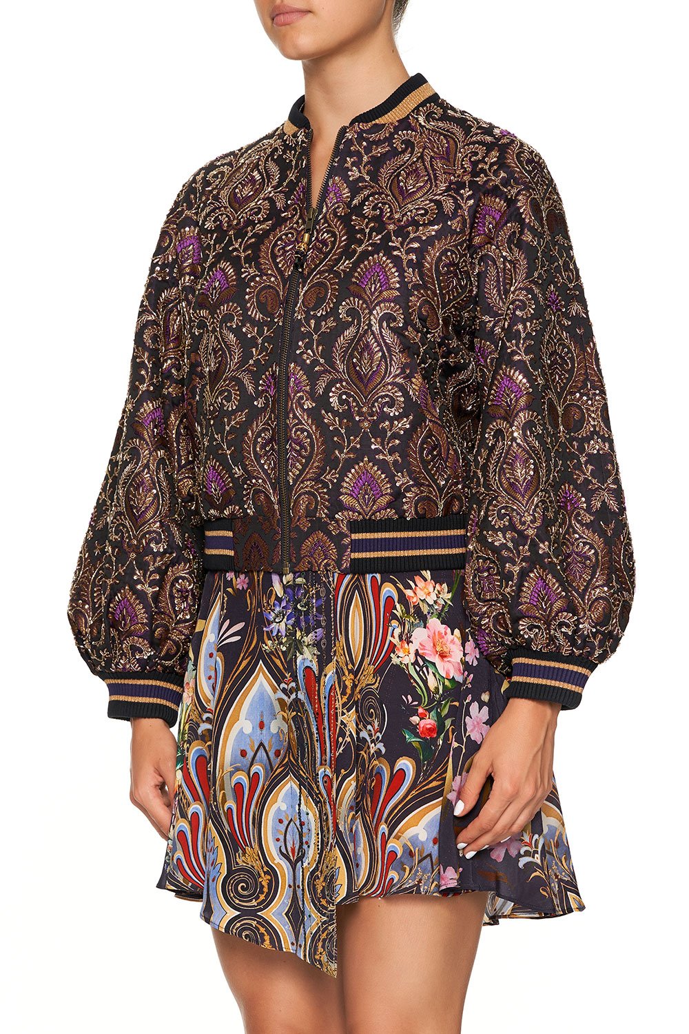 BLOUSON SLEEVE BOMBER WILD FLOWER
