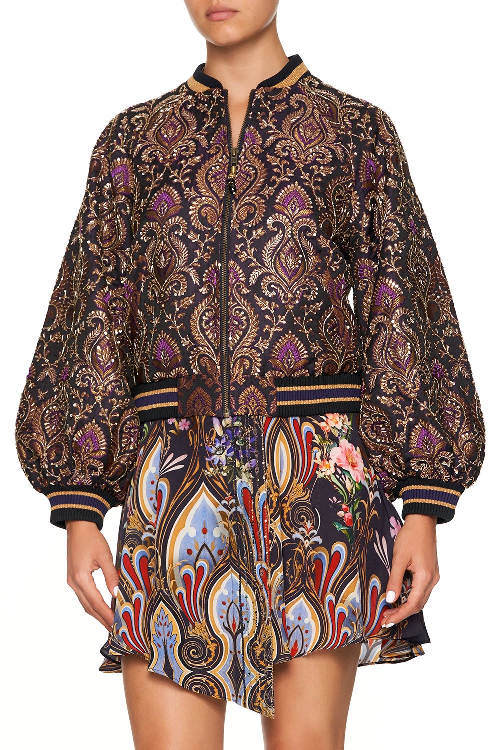 BLOUSON SLEEVE BOMBER WILD FLOWER