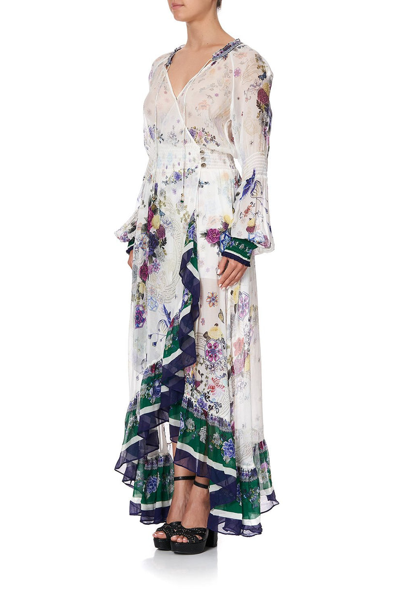BLOUSON SLEEVE WRAP DRESS NOMADIC NYMPH