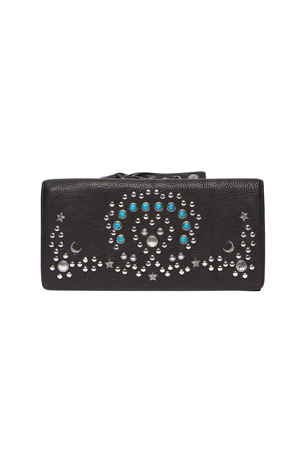 CAMILLA BOHEMIAN LEATHER WALLET BLACK