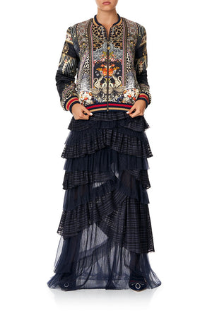MAXI SKIRT WITH PLEATED TIERS THIS CHARMING WOMAN
